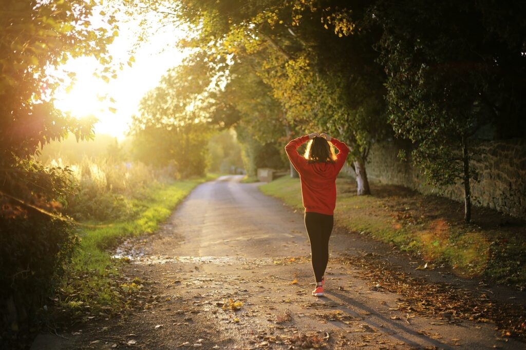 walking, fitness, girl